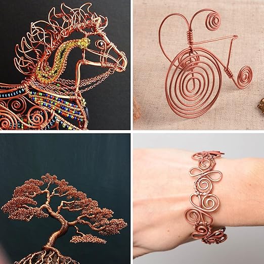328 Feet Aluminum Craft Wire, 18 Gauge Copper Bendable Soft Metal Aluminum Wire Roll Bulk for DIY Crafts Sculpting Jewelry Making