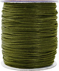 Mandala Crafts 1.5mm 109 Yards Dark Olive Green Cotton Waxed Cord for Jewelry Making Bracelet Cord Waxed String - Beading String Thread Jewelry Cords for Necklaces String