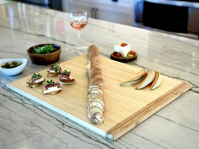 Pureboo Premium Bamboo Pull-out Cutting Board - 8 Different Sizes to Fit Most Standard Slots 17.75"W x 20"D x 3/4"H