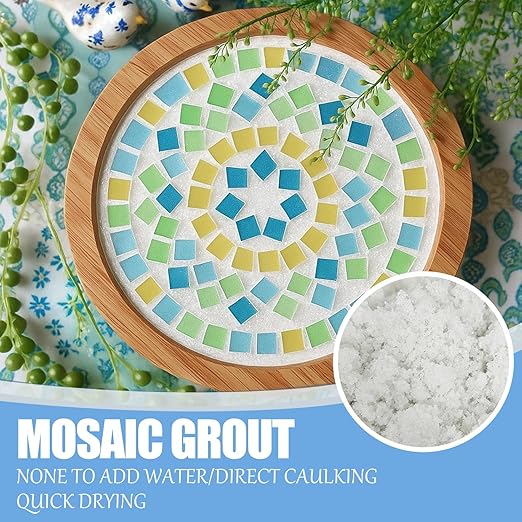Mosaic Crystal Grout – Ultimate Grouting Solution & DIY Craft Essential for Mosaic Tile Projects, Handmade Art, & Home Decor (8.8oz)