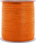 Mandala Crafts 2mm 109 Yards Orange Cotton Waxed Cord for Jewelry Making Bracelet Cord Waxed String - Beading String Thread Jewelry Cords for Necklaces String