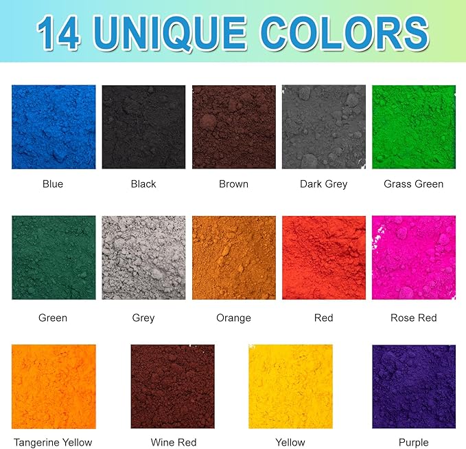 GOODTAKE Concrete Pigment, Tangerine Yellow Iron Oxide Pigment Powder, Concrete Cement Dye Color Pigment for Pastel Tile Paint Concrete Cement Mortar Grout (Tangerine Yellow, 20 oz)