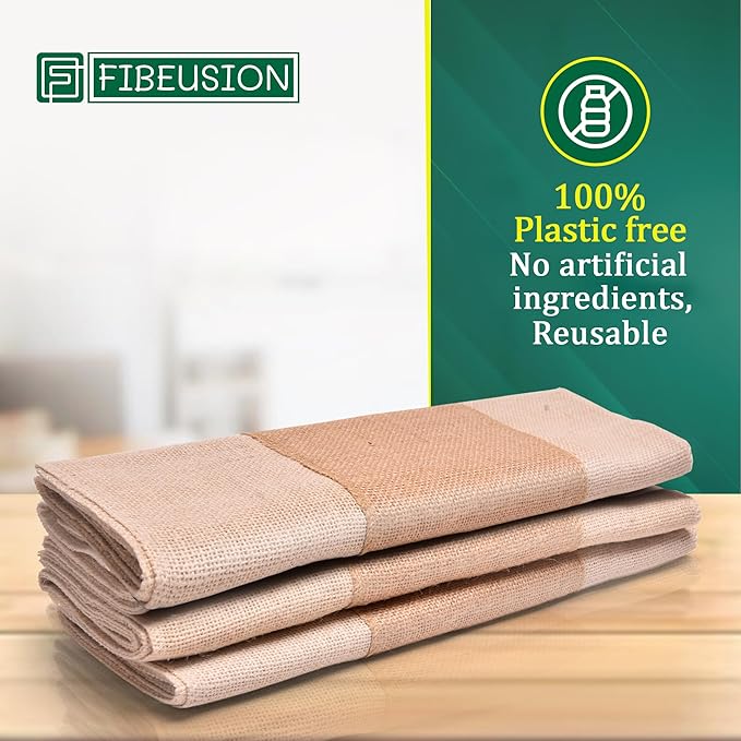 Burlap Table Runners (Pack of 1) – 14”x 72” - No-Fray Finished Edge Natural Table Runner – No Odor Farmhouse Style Natural Stripe on White Burlap Runner - Perfect for Christmas, Wedding, Thanksgiving