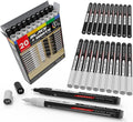 TOOLI-ART Black And White Acrylic Paint Markers Paint Pens Set For Rock Painting, Canvas, Mugs, Metal, Glass Paint, Fabric, Wood, DIY. Non Toxic, Quick Dry,Waterbas (EXTRA FINE)