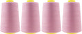 Mandala Crafts 4 Pack of Serger Threads Cones Spools - 40S/2 24000 Yards Polyester Dusty Rose Threads for Sergers Machine and Overlock Quilting Sewing Machine