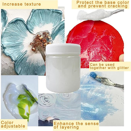10.58 OZ Acrylic Modeling Paste, Modeling Paste for Textured Art,Transparent Gel for 3D Art, Modeling Clay for DIY Crafts, Enhances Sculptures Material, Craft Enthusiast Sculpture Modeling Compounds