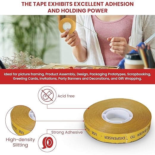 GGR Supplies T.R.U. ATG-7502 ATG Tape (Acid Free Adhesive Transfer Tape): 36 yds. 1/2 in. (Pack of 12)