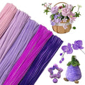 Pipe Cleaners Craft 500PCS 5 Colors Purple Pipe Cleaners Bulk 30CM Limpia Pipas para Manualidades Fuzzy Wire Chenille Stems for Arts Crafts and Creative DIY Projects Decorations