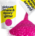 Hemway Polyurethane & Epoxy Resin Glitter 100g / 3.5oz Metallic Crystal Flake Additive for Flooring Jewelry Tumblers Glass Pigment - Fine (1/64" 0.015" 0.4mm) - Dark Rose Pink