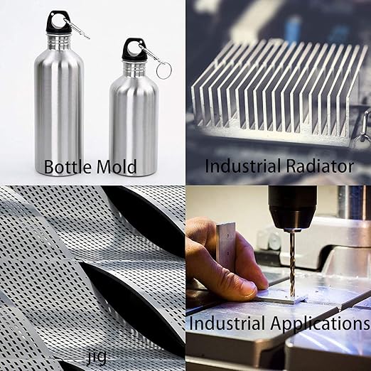 6061 T651 Aluminum Sheet Metal 8" x 12" x 1/16"(0.06”) Thin Aluminum Plate Flat Stock Covered with Protective Film 1.5MM Heat Treatable Rectangle Aluminum Metal Plate for Crafting, lndustry