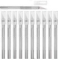 15 Pack Exacto Knife Set, Hobby Knife, Back to School Supplies Craft Knifes Kit for Art, Carving, DIY, Scrapbooking, Art, Cutting, Stencil(Silver)