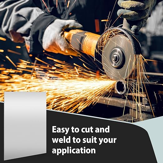 4 Pcs 16 x 12 Inch Mild Steel Sheet Cold Rolled 16 Gauge Metal Plate Weldable Metal Sheets for Professional Industrial DIY Use, Clean Surface Easy to Weld