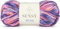 Sensy Roving Multi Color Yarn, 3.5 oz, 132 Yards, Gauge 5 Bulky (Purple Sky)