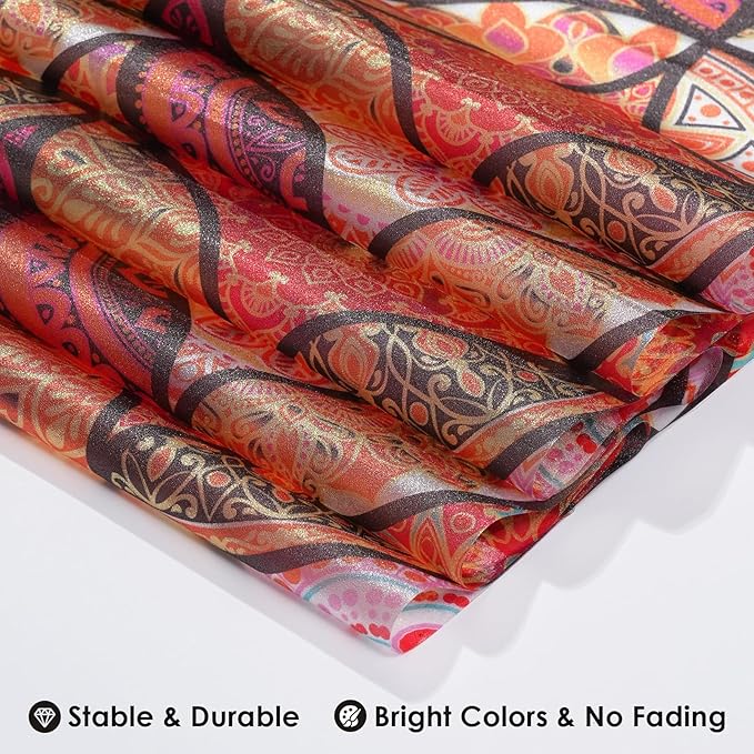 DKTIE Stained Glass Window Film with Installation Tools - Bohemian Style, Privacy Protection, Softening Light, Home Decorative Window Film, 17.7 x 78.7 Inch