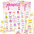 Pink Princess Bingo Game 24 Players Bingo Games Cards for Tea Party Decorations Princess Birthday Family Holiday Party Supplies School Activities Bridal Shower Wedding Party Favors