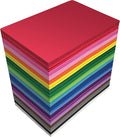 Better Office Products 100 Pack EVA Foam Sheets, 5.5 x 8.5 Inch, Assorted Colors (20 Colors), 2mm Thick, for Arts and Crafts, 100 Sheets