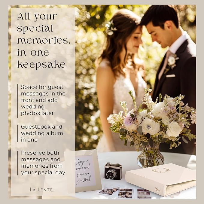 Premium Scrapbook Album – Photo Album with Writing Space – 100 Pages for Multiple Sizes 4x6, 5x7, 6x8, 8x10 – Holds 500 Photos – Wedding, Baby, Travel & Family Memories