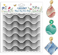 CHGCRAFT Wavy Lines Pattern Polymer Clay Texture Sheet Modern Gradient Art Lines Silicone Texture Mat for Polymer Clay Making Earrings Jewelry DIY Crafts 5.5 × 5.5 Inch