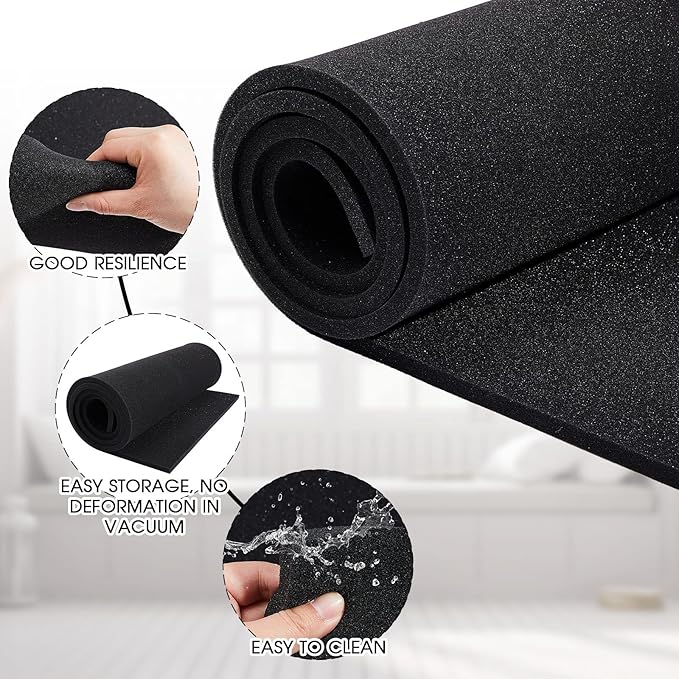 Amylove Polyurethane Foam 24" x 72" High Density Cushion Upholstery Foam Sheet for Seat Replacement DIY Projects Chairs Headboards Sofas Home(3" x 24" x 72",Black)