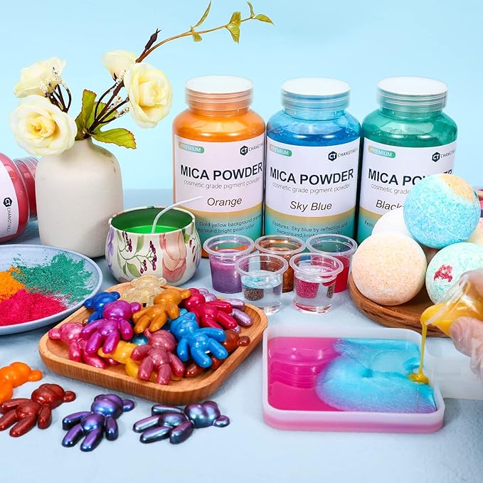 Mica Powder,7.05OZ（200g）,Light Yellow Mica Powder Pigment for Epoxy Resin，Lip Gloss，Car Paint，Dye，Soap Making，Nail Polish,Epoxy Resin,Candle Making,Bath Bombs