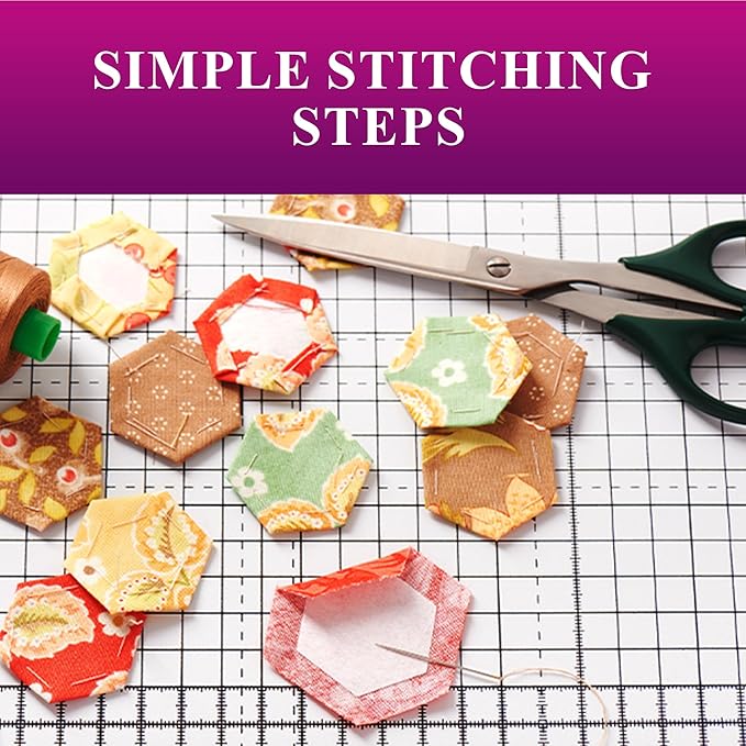 LaserThing Quilting Paper Templates | Handy Tools for Crafting Quilt Patterns | Ideal for Precision Quilting Projects | Includes 1'' Hexagon EPP Set - 1200 Pieces
