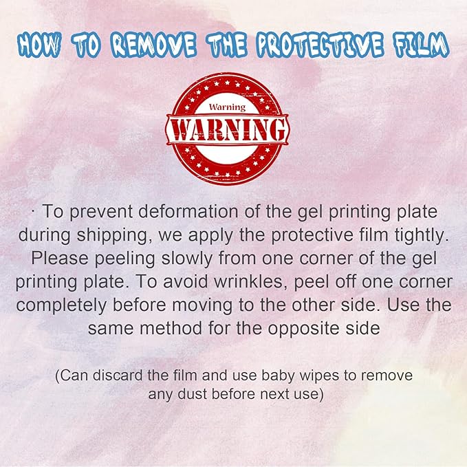 Vollence Gel Printing Plate - 5” X 7”Reusable Gel Monoprinting Plate for Press Art, Printmaking Supplies for Scrapbooking, Card Making, Arts and Crafts,Journaling,Collage