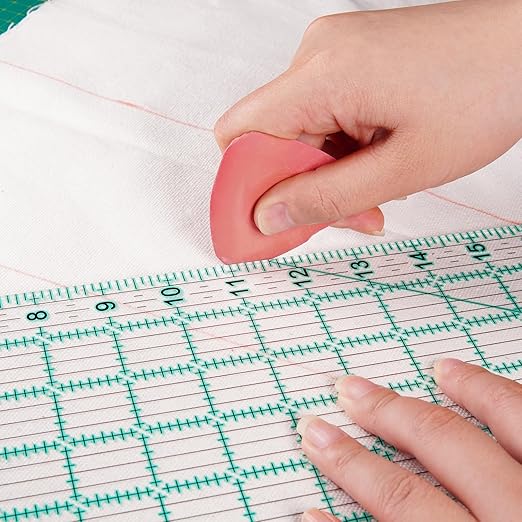 MANUFORE Quilting Ruler 15 x 60cm Sewing Acrylic Ruler Anti-Slip Metric Ruler DIY Quilting Tools with Clear Printed Lines for Precise Cutting