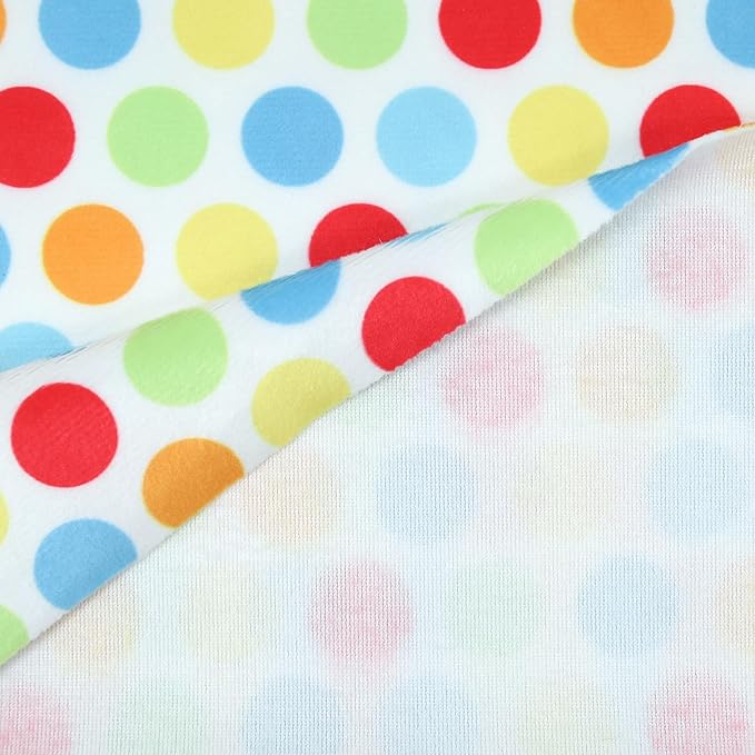 kullaloo Plush Fabric | Patterned Minky Fabric for Sewing Hula DOTS Multi | Super Soft Cuddle Material | 39.5x29.5 | Plushies, Baby Blankets, Pillows, Dog Beds, Beanies, Baby Accessories, Apparel
