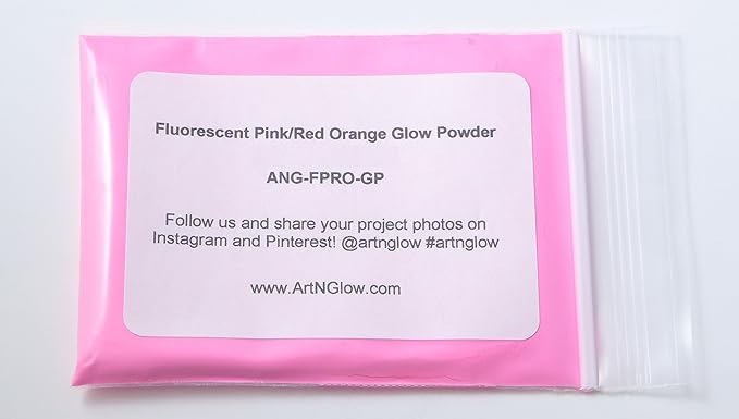 Glow in The Dark Pigment Powder - Neutral and Fluorescent Color for Art Painting, Fine Art, Nail Art Paint, and DIY Crafts - Long Lasting 10+ Color Options - Fluorescent Pink - (1 Kilogram)