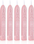 Yoption 5 Pcs Rose Gold Sealing Wax Sticks with Wicks for Wax Seal Stamp, Wedding Invitations, Gift Wrapping, Christmas