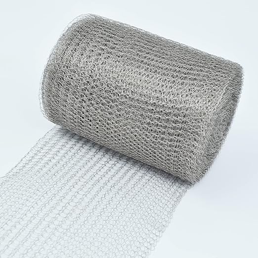 Wire Mesh for Mice Control, 5" x 33FT Stainless Steel Wool, Double Layer Rodent Mesh Barrier, Stainless Steel Mesh Hole Filler, Flexible Stretchy for Garden House and DIY