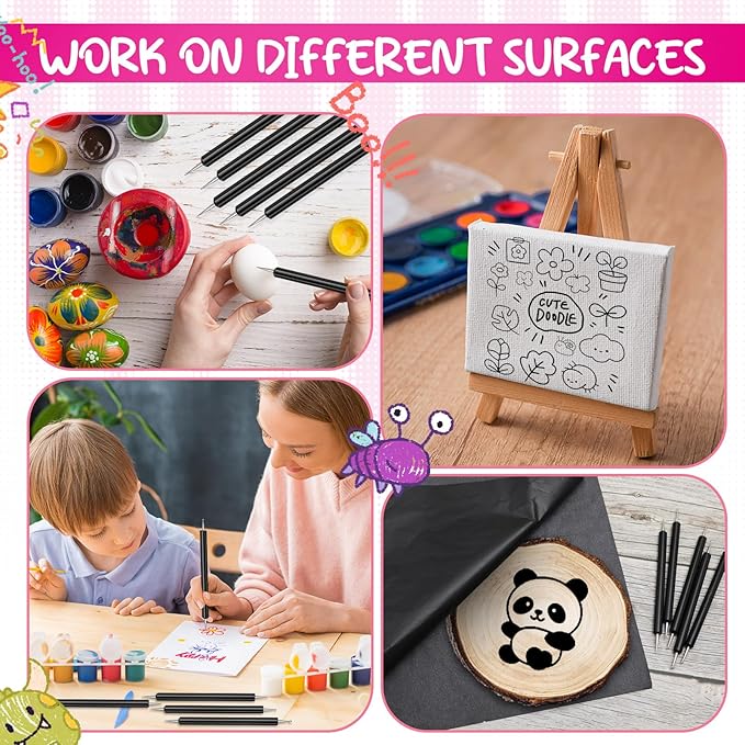 Ashmacdo 30 Pcs Dotting Tools for Painting,Ball Embossing Stylus for Transfer Paper,Tracing Tools for Drawing, Embossing Tools for Paper, Art Dotting Tools for Nail Art
