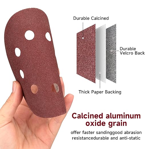100 PCS 5 Inch Sanding Discs 400 Grit, Round Hook and Loop Sandpaper for Random Orbital Sander