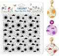 CHGCRAFT Sun and Cloud Polymer Clay Texture Sheets Geometric Pattern Silicone Texture Stamp Clay Texture Mat Modeling Pattern Pad Sheets for Jewelry and Earrings Tools, 5.5x5.5 inch