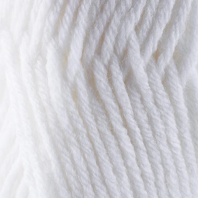 3 Skeins of Sensy Roving Yarn, 3.5 oz, 132 Yards, Gauge 5 Bulky (White)
