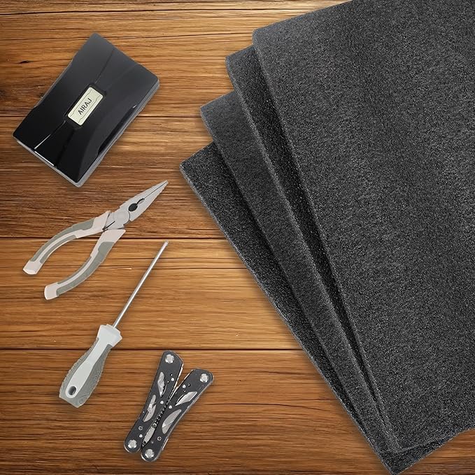 Black Customizable Polyethylene Foam Sheets, 2PACK 12 x 16 x 1INCH Thick Padding for Cases, Tool Foam for Packaging and Crafts