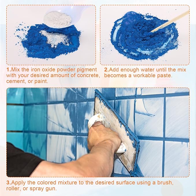 HARFINGTON Iron Oxide Powder Concrete Pigment 300 Mesh 3.5oz (100g) Iron Oxide Grout Pigment for Pastel Tile Paint Concrete Cement, Apple Green
