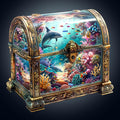 Wooden Puzzles for Adults, Treasure Chest Ocean Wooden Jigsaw Puzzle Unique Shape Animal Wood Puzzles Adult 3D Visual Effect, Birthday Gifts for Puzzle Lovers Family Games (L-13.4 * 12.9in-260pcs)