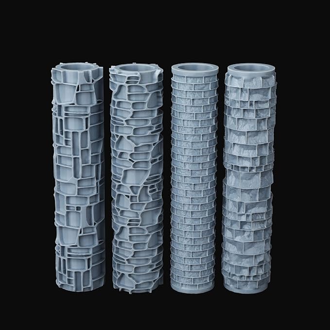 DND Terrain Texture Roller – Create Dungeons and Dragons Scenario Pieces, RPG Accessory Tools, Wargame Environments, and Tabletop Map Props with Realistic Texture - AS744B Wall Paving