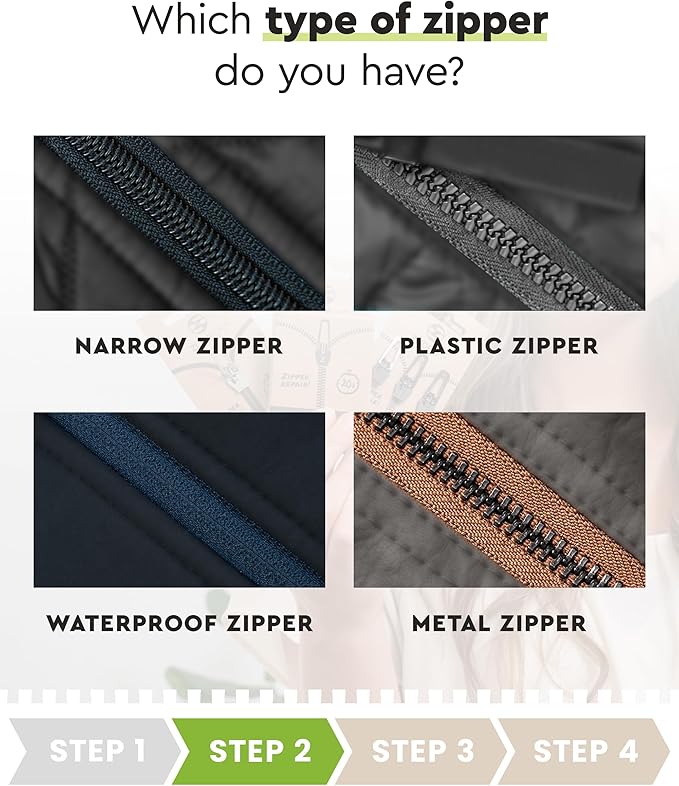 ZlideOn Zipper Pull Replacement - 7pcs, Black, Large - Instant Zipper Replacement Slider Multipack