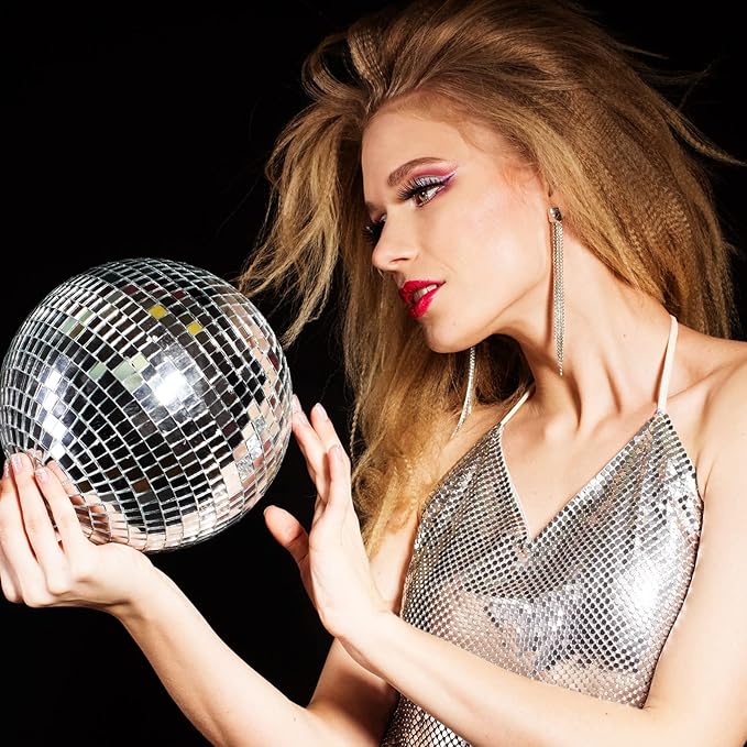 SATINIOR 10000 Pcs Disco Ball Mirror Tiles Self Adhesive for Crafts 5 x 5 mm Small Disco Tape Ball Stickers Square Mosaic Tiles Mirror Pieces for DIY Craft Party Decor