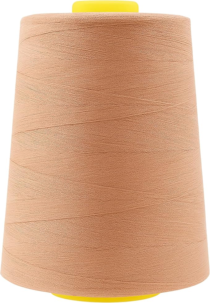 Mandala Crafts 4 Pack of Serger Threads Cones Spools - 20S/2 24000 Yards Polyester Copper Threads for Sergers Machine and Overlock Quilting Sewing Machine