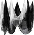 Boao Halloween Cheese cloth 27.56 x 295.28 Inch White Black Cheesecloth Roll for Crafts Large Cotton Muslin Gauze Fabric for Halloween Outdoor & Indoor Spooky Decoration
