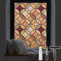 DKTIE Stained Glass Window Film with Installation Tools - Bohemian Style, Privacy Protection, Softening Light, Home Decorative Window Film, 17.7 x 78.7 Inch