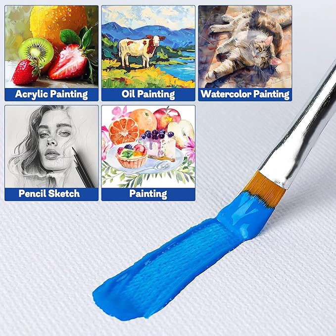 Canvas Boards for Painting, Canvases for Painting with 9 x 12, 11x14, Canvas Panels Set Boards with 5x7, 8x10, 9x12, 11x14, 68 Value Pack for Acrylic, Oil, Tempera & Watercolor Paint