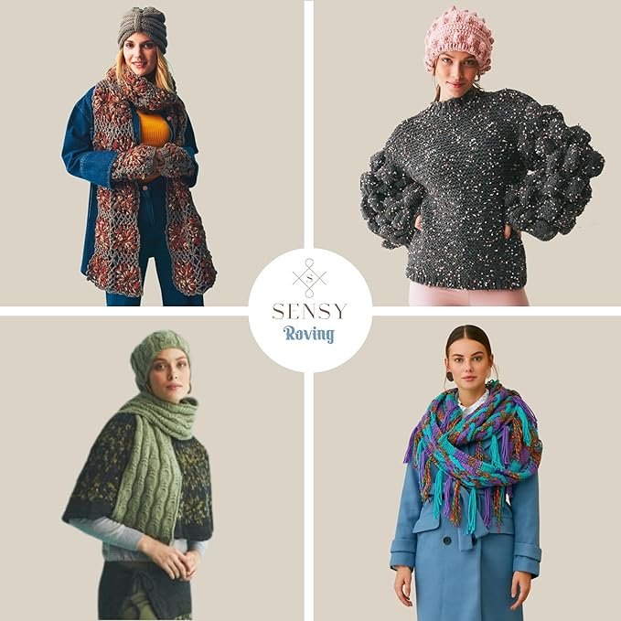 Sensy Roving Yarn, 3.5 oz, 132 Yards, Gauge 5 Bulky (Pumpkin)