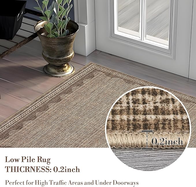 Scalloped Washable Rug 8x10 Area Rugs for Living Room, Solid Coffee Rug for Bedroom Girls, Non Slip Scalloped Throw Rugs with Rubber Back, Soft Dorm Nursery 8x10 Carpet for Dining Room