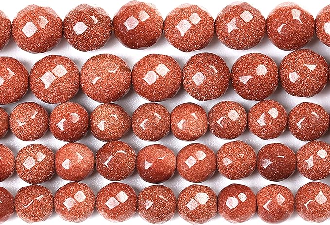 32pcs 12mm Natural Gold Sandstone Beads Faceted Stone Energy Healing Beads for Jewelry MakingDIY Bracelet Necklace Accessories 15" (12mm, Faceted Gold Sandstone)