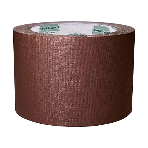 BookGuard 3 inch Premium Bookbinding Repair Cloth Tape, 15 Yard Roll, Brown