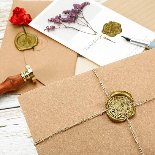 Nuanchu 15 Pcs Glue Gun Sealing Wax Sticks Retro Vintage Wax Sticks for Seal Stamp and Letter for Wedding Invitations Card Envelope Christmas Holiday Gift Ideas(Bronze)